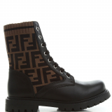 Fendi Girls FF Logo Ankle Boots Black, EU34 / BLACK