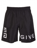 Givenchy 4g Long Black Swim Shorts
