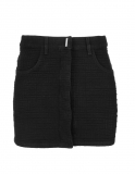 Givenchy Woman Black 4g Denim Wrap Mini Skirt