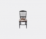Gucci Seating – ‘Francesina’ chair, black in BLACK MULTICOLOUR BEECHWOOD/100%PL PRINTED FABRI