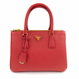 Prada Women Galleria Mini Saffiano Tote Bag Red Fuoco Colour: RED FUOCO