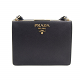 Prada Women Light Frame Saffiano Leather Bag Black Colour: BLACK