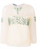 Prada sequin embellished sheer blouse – Pink