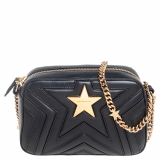 Stella McCartney Black Quilted Faux Leather Stella Star Crossbody Bag