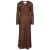 Valentino Peonies Brown Cotton-blend Lace Dress